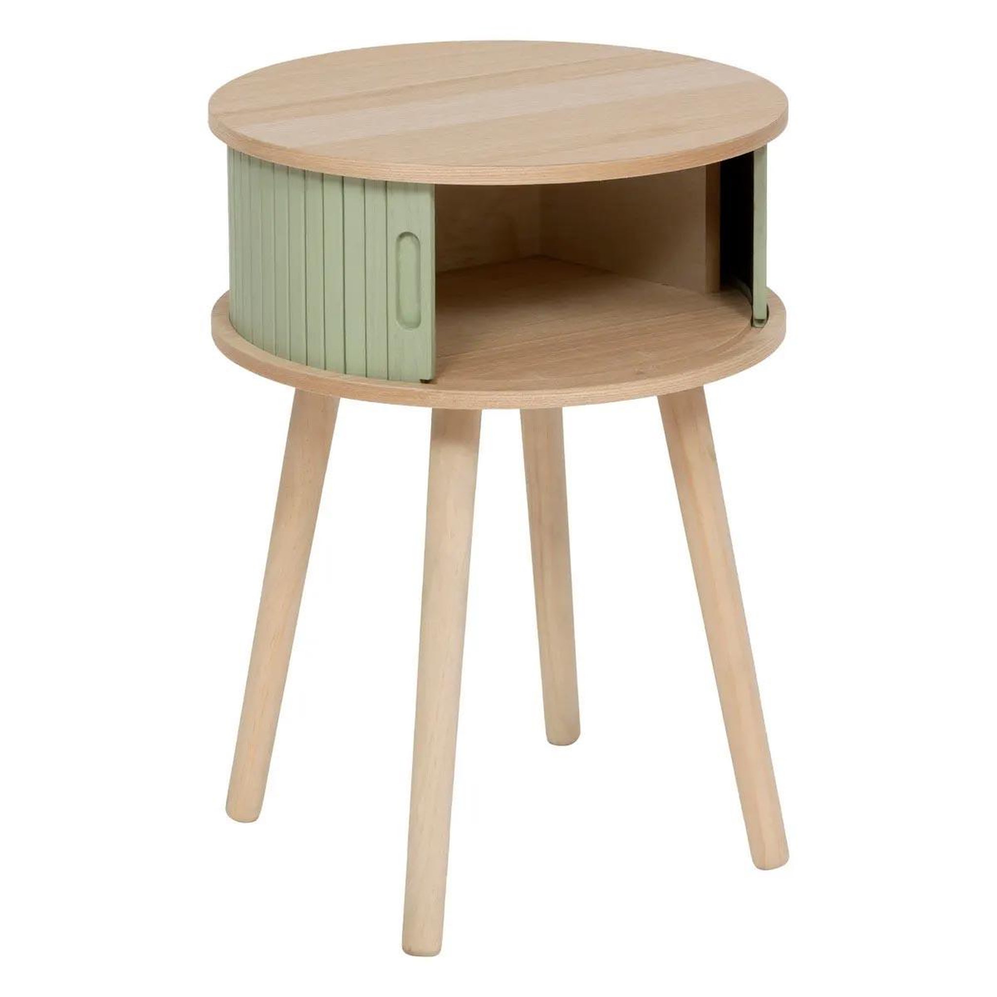 Voir la diapositive 2 : ATMOSPHERA Table de Chevet 2 Portes  Nysos  54cm Vert