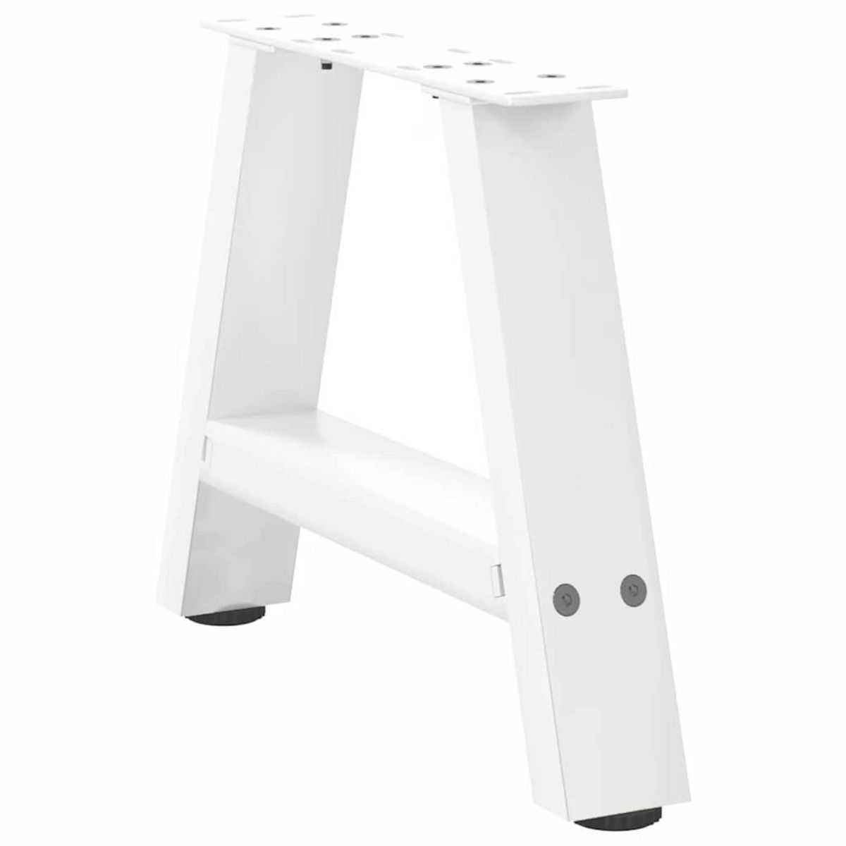 VIDAXL Pieds de table basse forme de A 2 pcs blanc 50x(30-31) cm acier