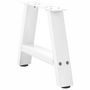 Voir la diapositive 4 : VIDAXL Pieds de table basse forme de A 2 pcs blanc 50x(30-31) cm acier