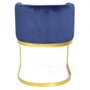 Paris Prix Chaise Design en Velours  Noemy  75cm Bleu