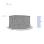 Voir la diapositive 3 : HESPERIDE Housse de protection pour table ronde HAMBO - 200 x 200 x 80 cm - Gris