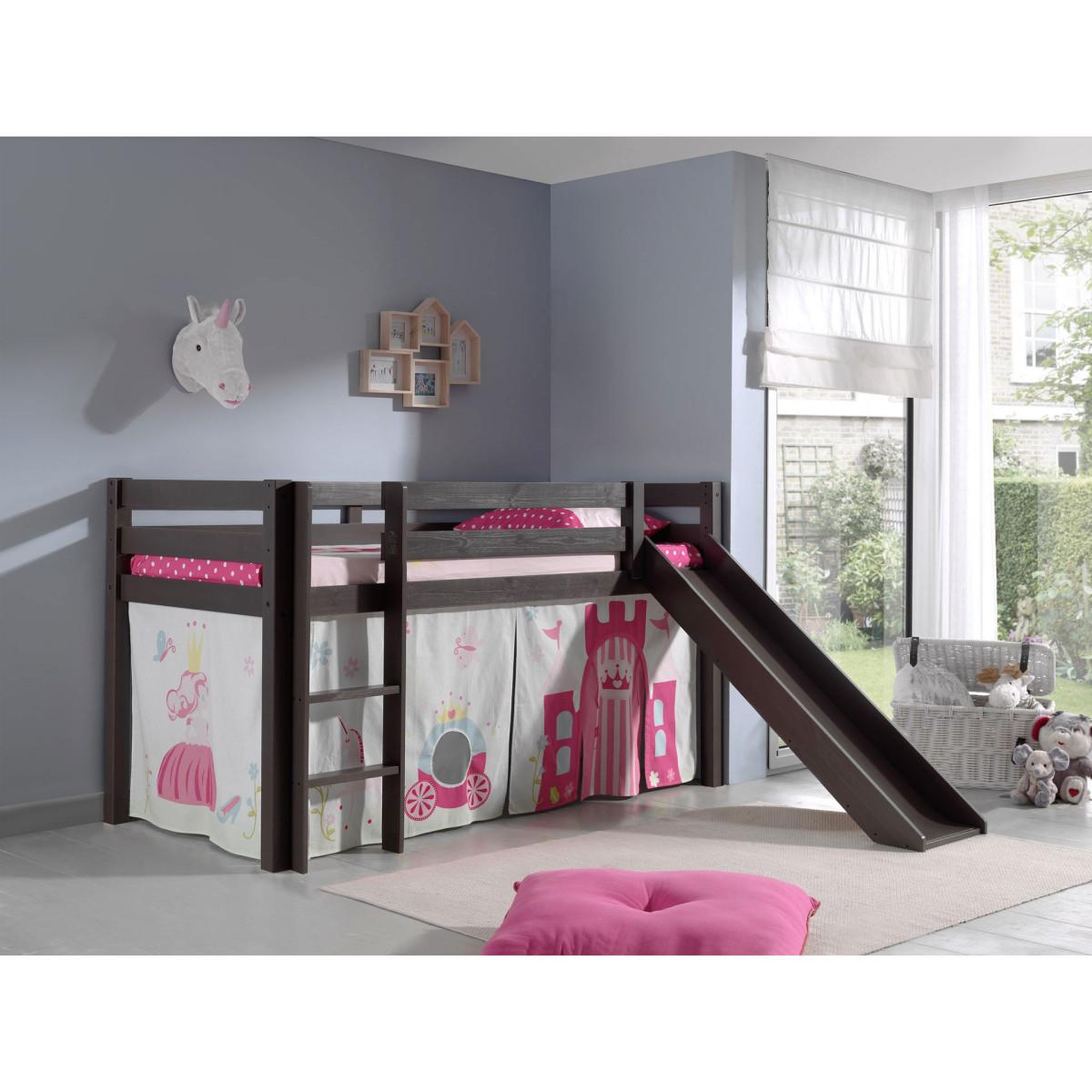 Voir la diapositive 2 : Paris Prix Tente textile pour lit  pino princesse  rose
