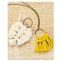 Voir la diapositive 4 : FRENCH KITS Bijoux Macramé - 2 Pendentifs jaune et écru