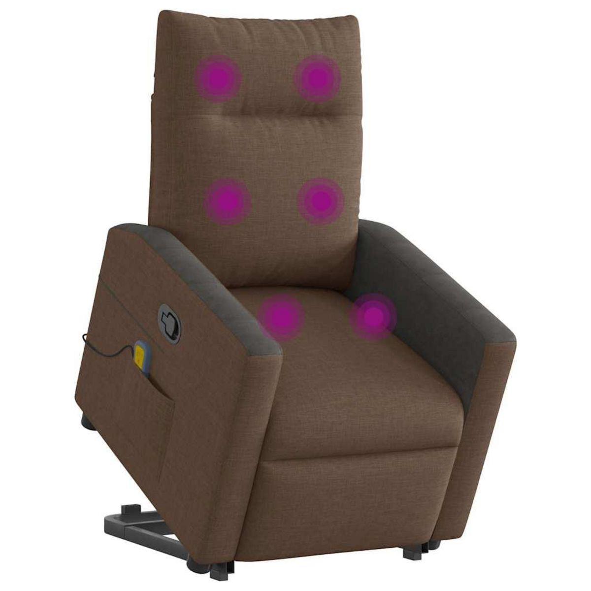 VIDAXL Fauteuil de massage inclinable Marron Tissu
