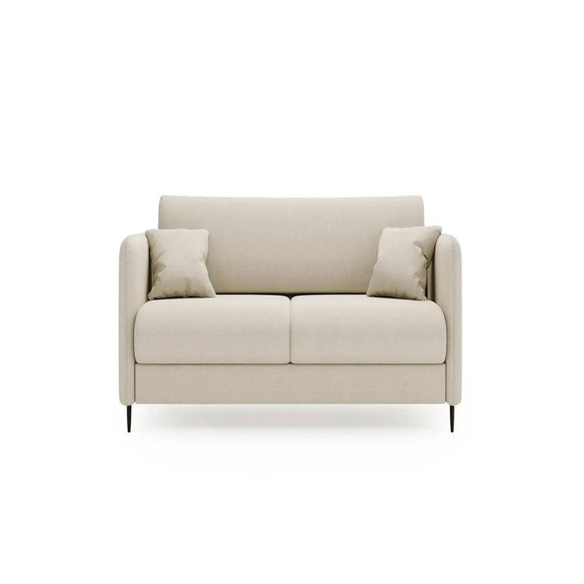 Voir la diapositive 1 : CASANOVA PARIS Vicky - canapé droit convertible tissu lisse 2 places