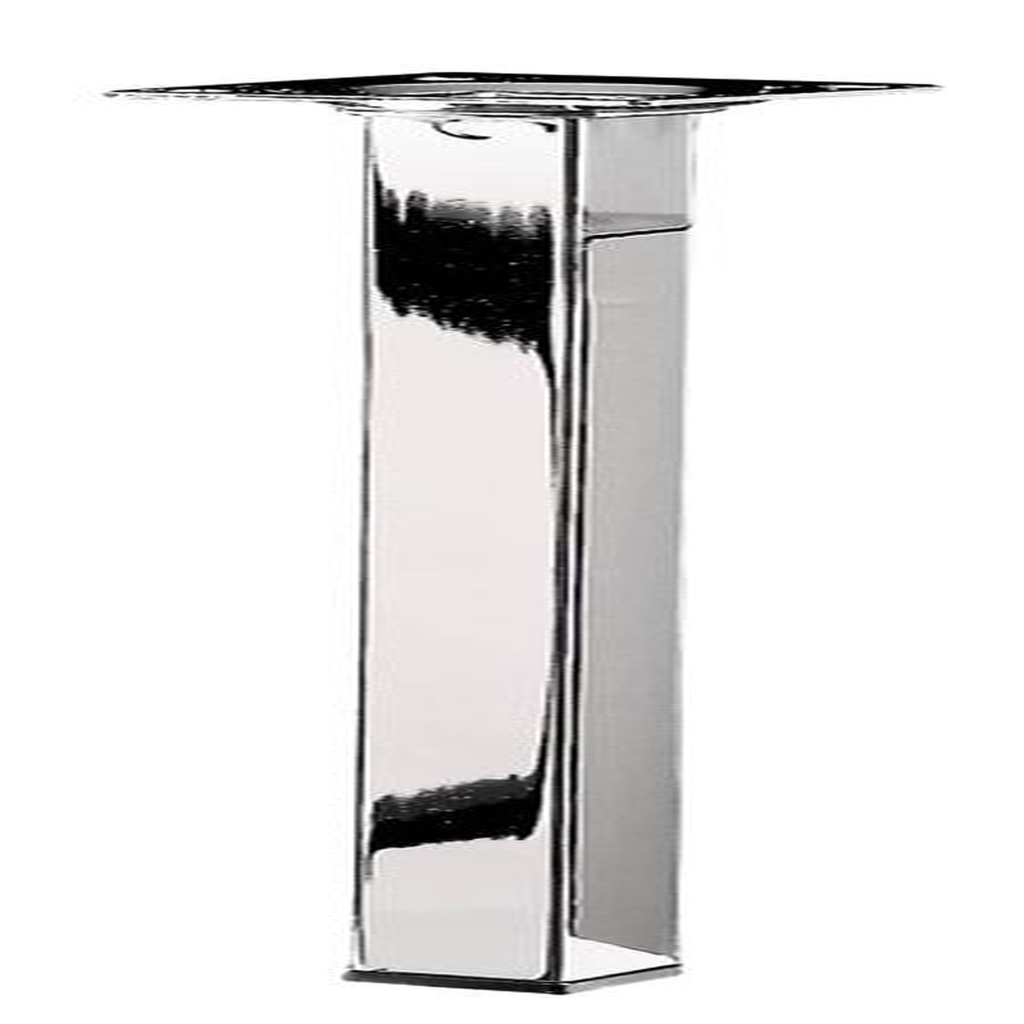 CENTRALE BRICO Pied table basse carré HETTICH fixe acier chromé gris