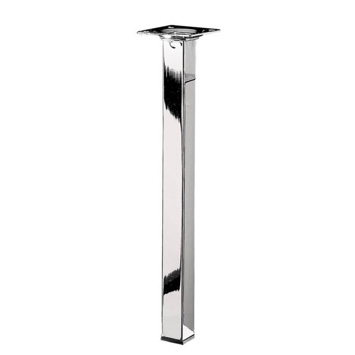 CENTRALE BRICO Pied table basse carré HETTICH fixe acier chromé gris