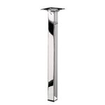 CENTRALE BRICO Pied table basse carré HETTICH fixe acier chromé gris