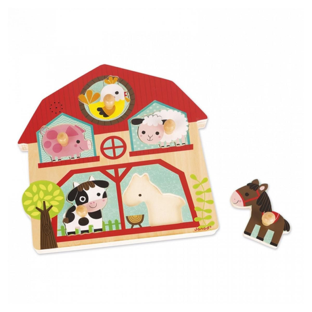 Juratoys-Janod JANOD Puzzle Musical Les Copains de la Ferme