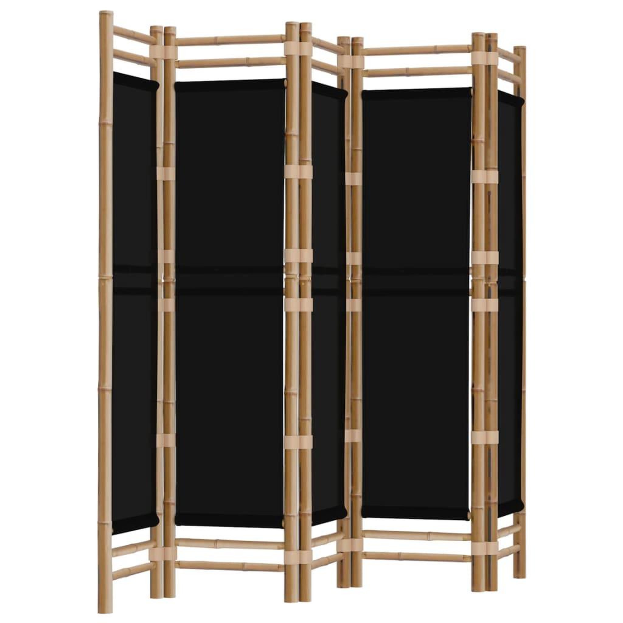 Voir la diapositive 2 : VIDAXL Cloison de separation pliante 5 panneaux 200 cm Bambou et toile