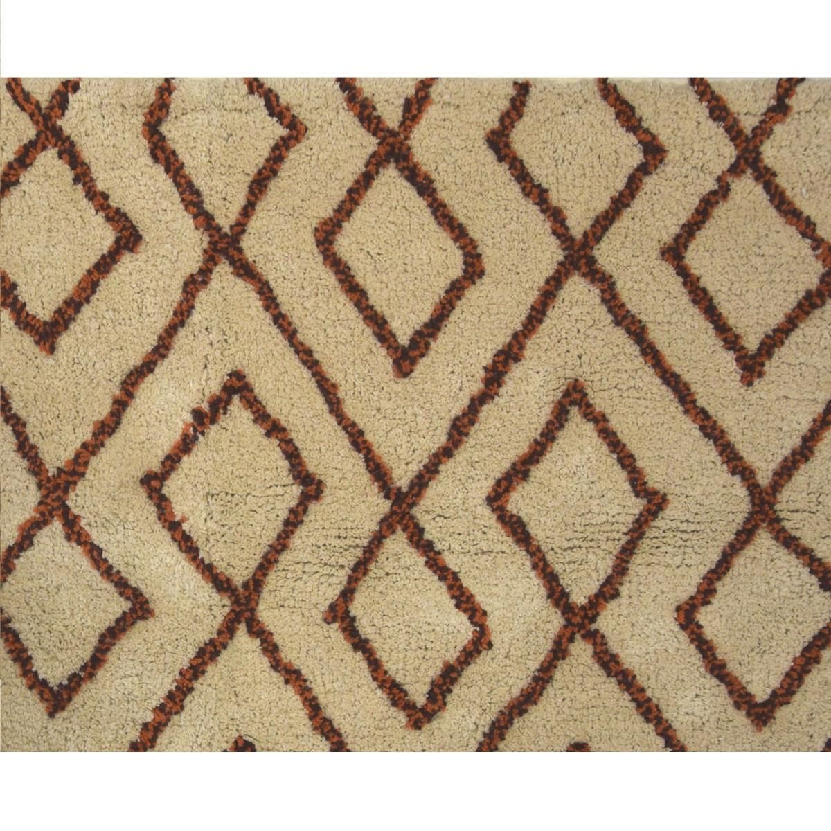 GUY LEVASSEUR Tapis de bain déco géométrique en coton 50x80cm