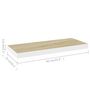 Voir la diapositive 6 : VIDAXL Etageres flottantes 2 pcs chene et blanc 60x23,5x3,8 cm MDF
