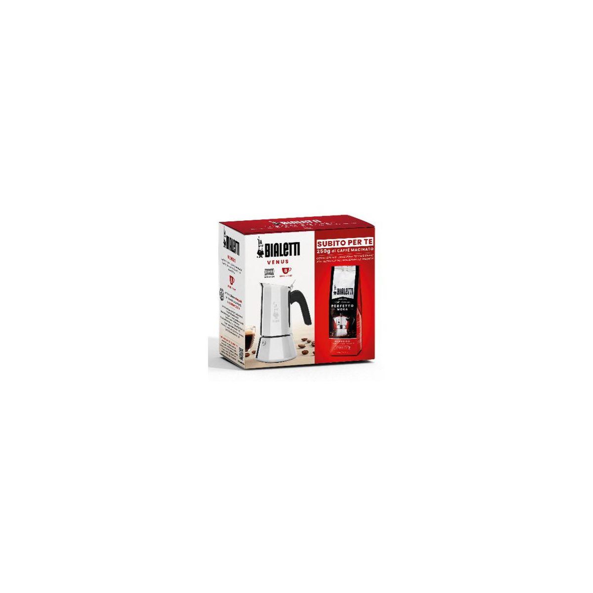Voir la diapositive 2 : BIALETTI Cafetière italienne venus 6cups + perfetto moka classic 250g