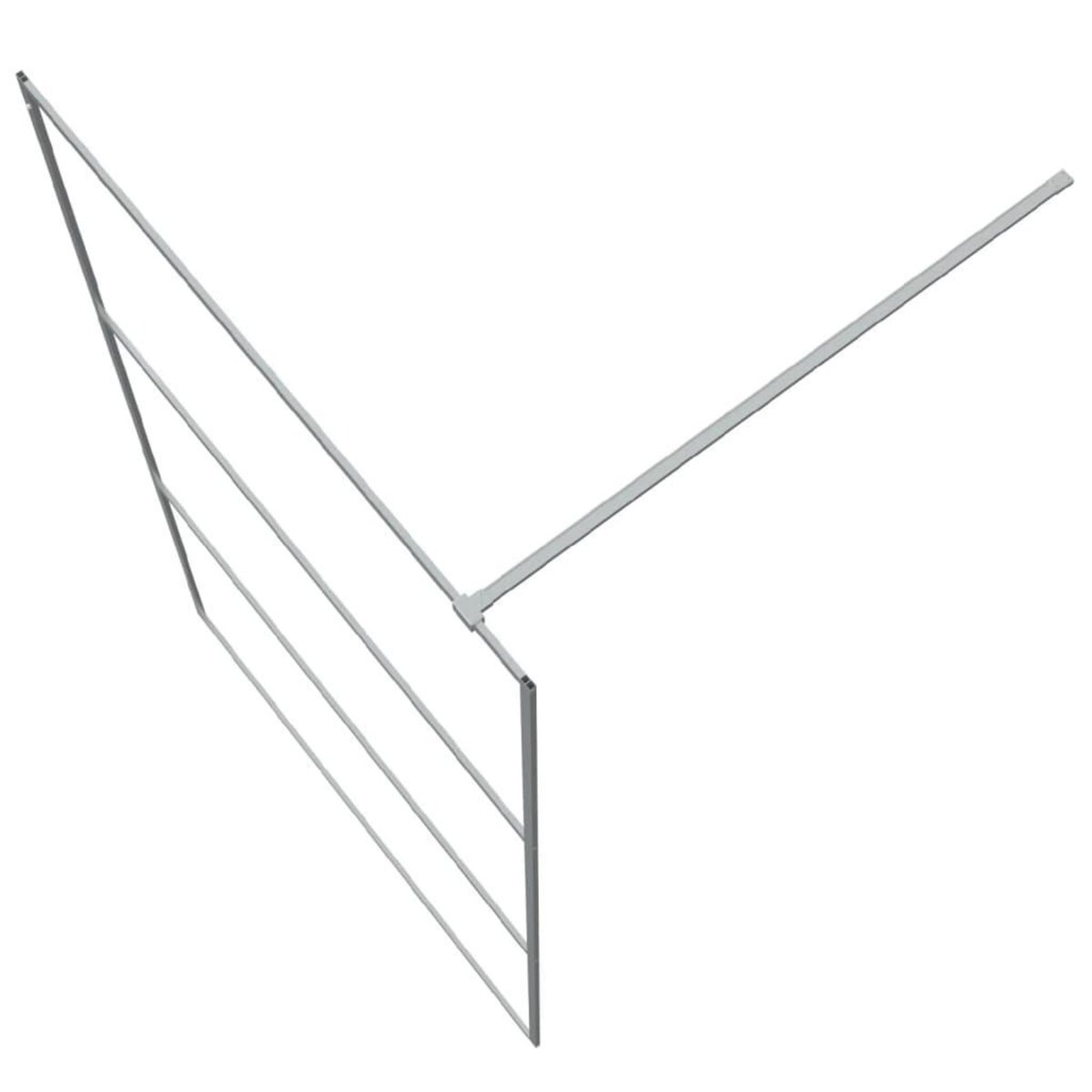 VIDAXL Paroi de douche Argente 115x195 cm Verre ESG transparent