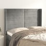 Voir la diapositive 1 : VIDAXL Tete de lit avec oreilles Gris clair 147x16x118/128 cm Velours