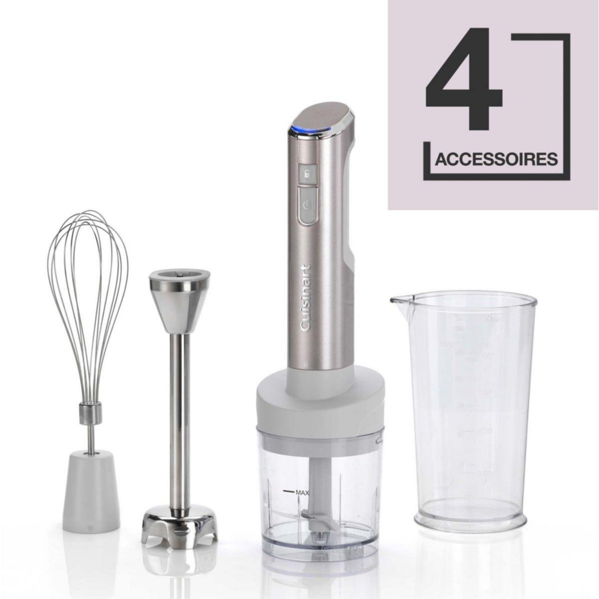 Cuisinart Mixeur RHB100E Sans Fil Argent