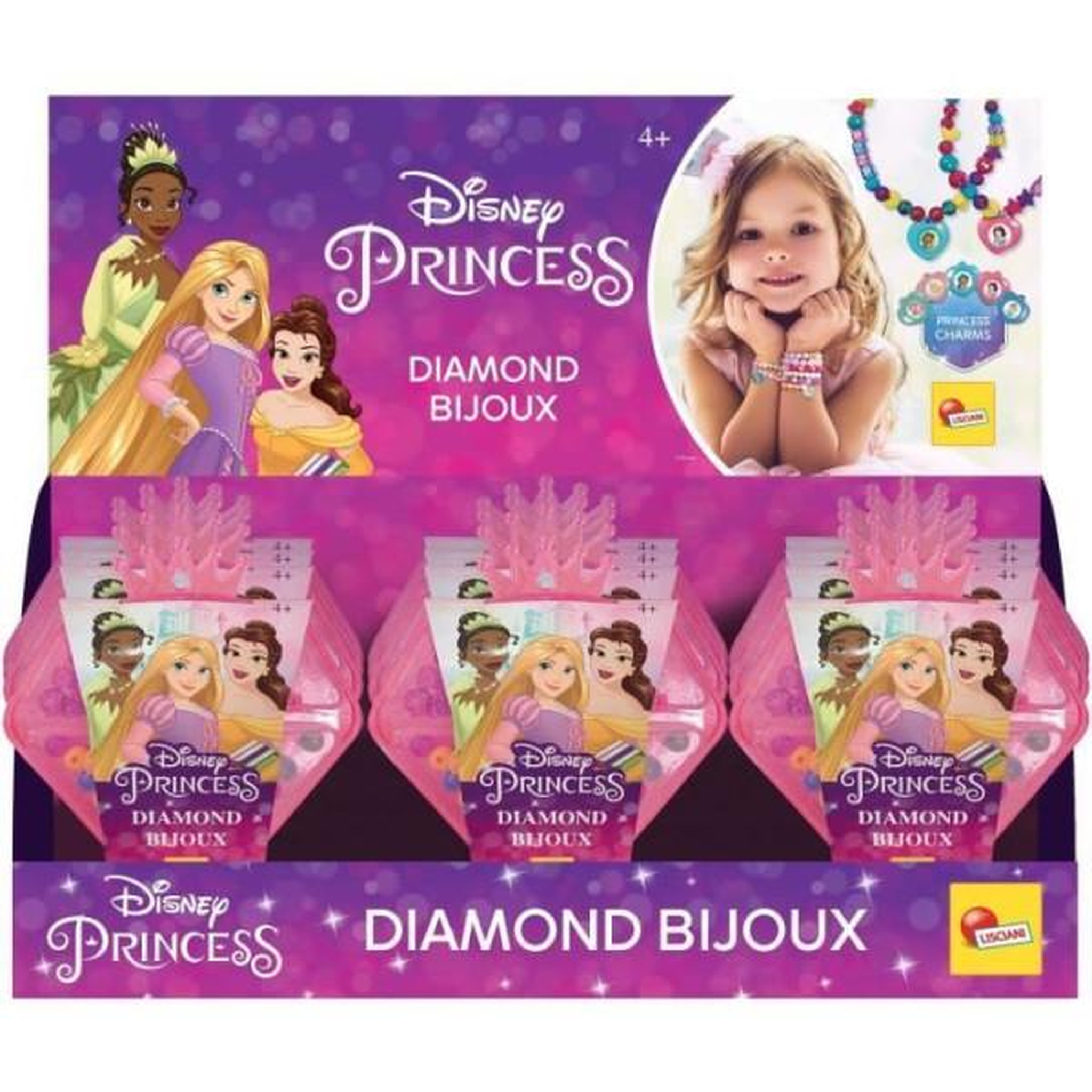 Voir la diapositive 3 : LISCIANI GIOCHI Coffret Bijoux - LISCIANIGIOCHI - Princesses - Coffret diamant, perles et breloques