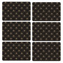 Voir la diapositive 1 : HABITABLE Lot de 6 sets de table avec encre métallique ELIOR - 30 x 45 cm - Or et noir