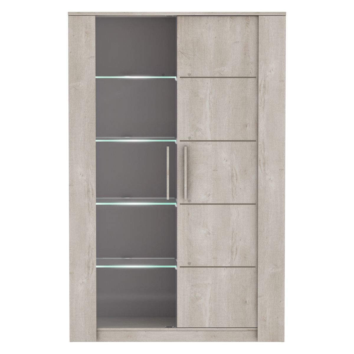 Vitrine 2 portes dont 1 vitrée L114xH175cm CANNES