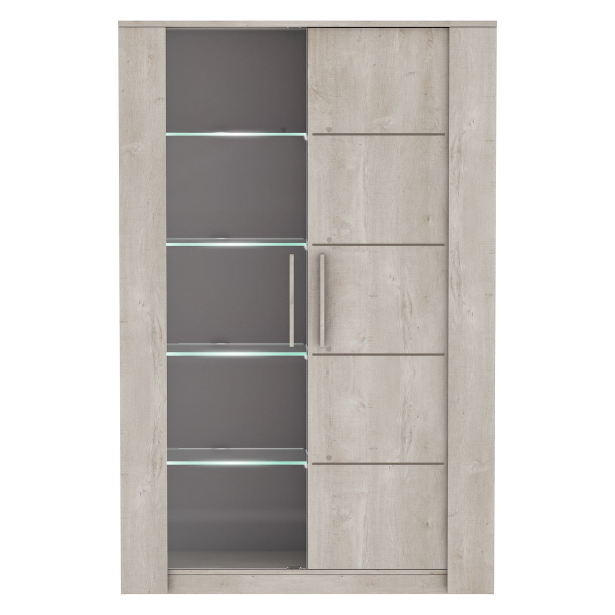 Vitrine 2 portes dont 1 vitrée L114xH175cm CANNES