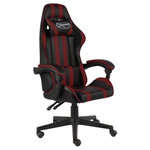 VIDAXL Fauteuil de jeux video Noir et rouge bordeaux Similicuir