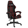 Voir la diapositive 1 : VIDAXL Fauteuil de jeux video Noir et rouge bordeaux Similicuir