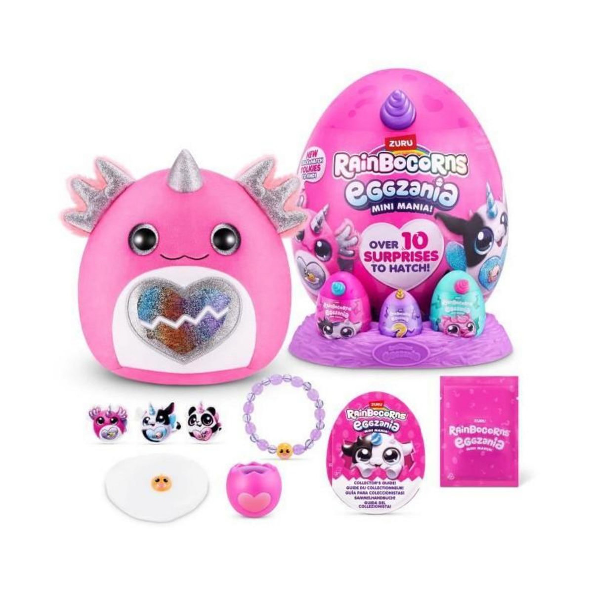 ZURU Peluches surprises - ZURU - Eggzania Mini Surprise S1 - 10 surprises - 6 modeles - Moelleuse