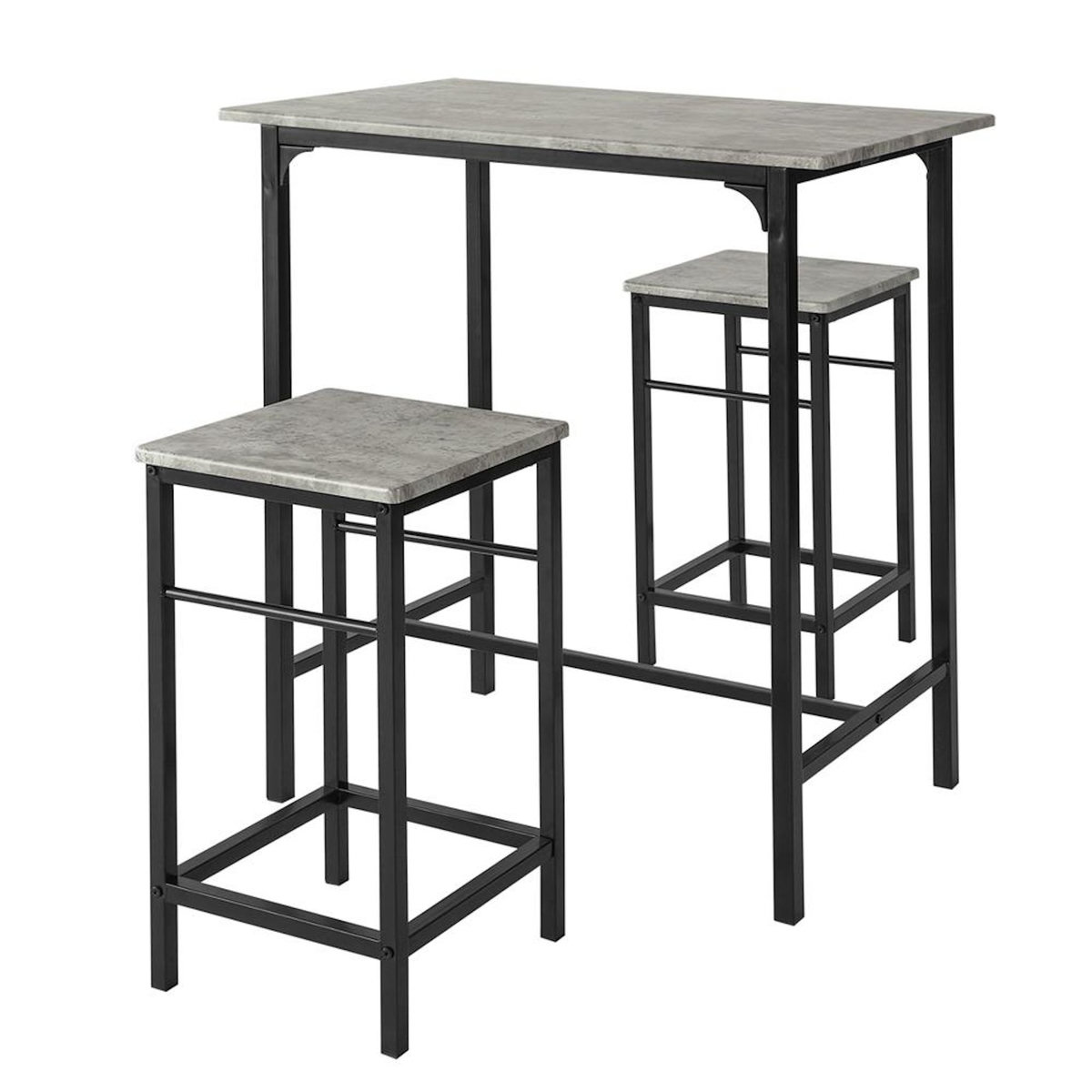 SOBUY SoBuy - Ensemble Table Et 2 Tabourets - Industriel - OGT10
