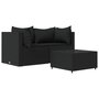 Voir la diapositive 2 : VIDAXL Salon de jardin 3 pcs avec coussins Noir Resine tressee