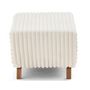 Voir la diapositive 4 : BEST MOBILIER Cristal - bout de lit - en fausse fourrure côtelée