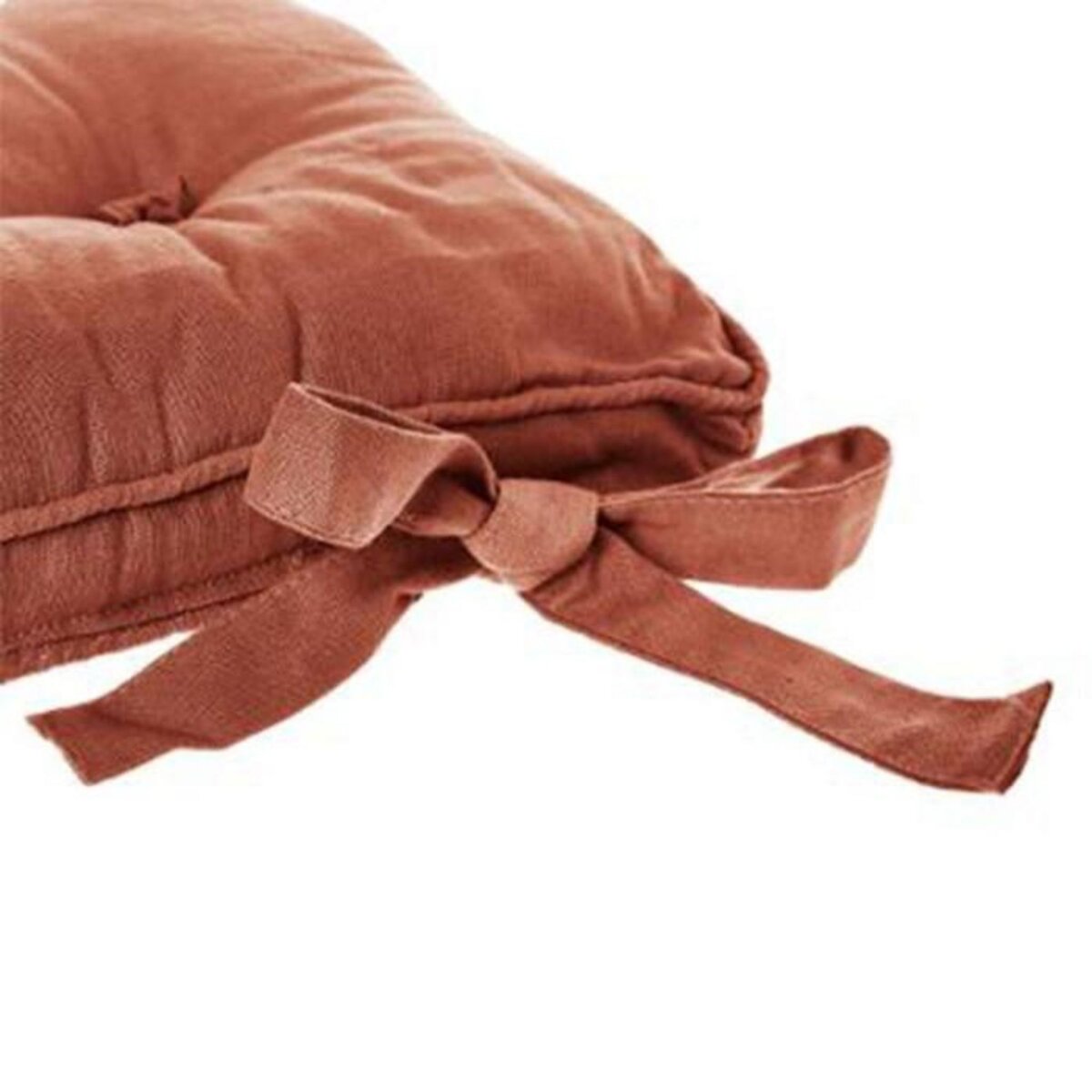 ATMOSPHERA Galette de Chaise  5 Boutons  40x40cm Terracotta