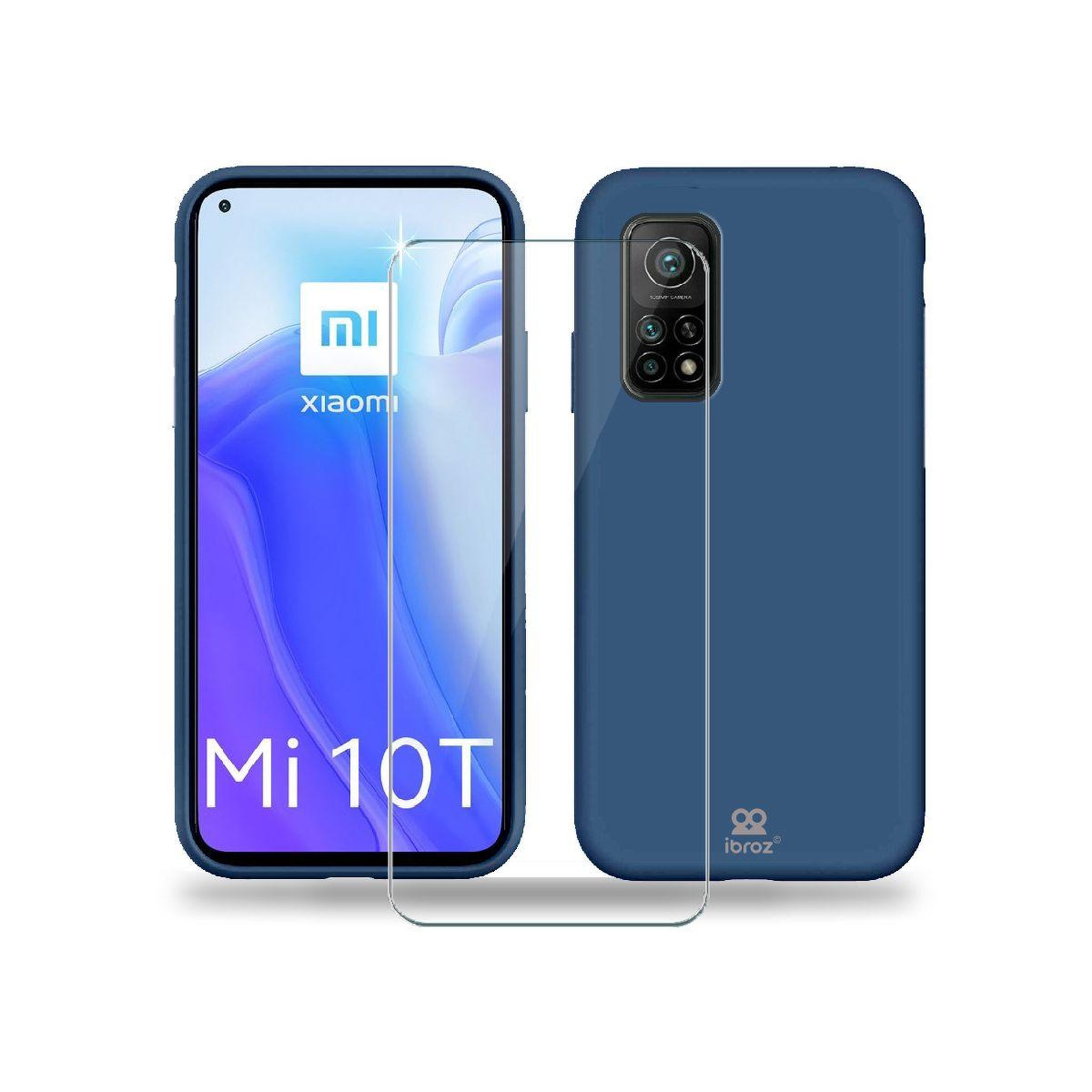 Voir la diapositive 1 : IBROZ Coque Xiaomi Mi 10T Coque bleu + Verre trempé