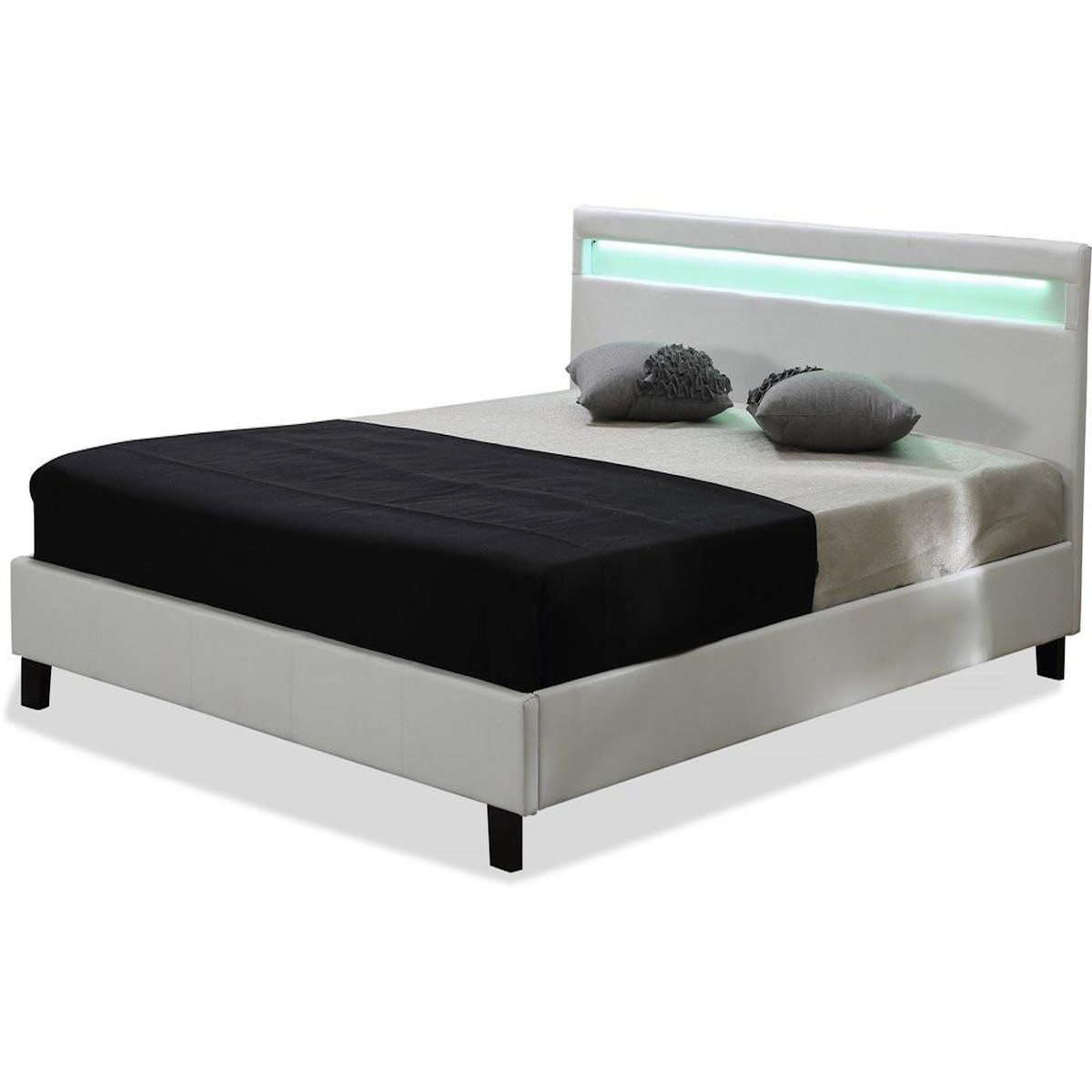 Habitat et Jardin Lit LED  Maria  - 140 x 190 cm - Blanc