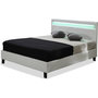 Voir la diapositive 1 : Habitat et Jardin Lit LED  Maria  - 140 x 190 cm - Blanc