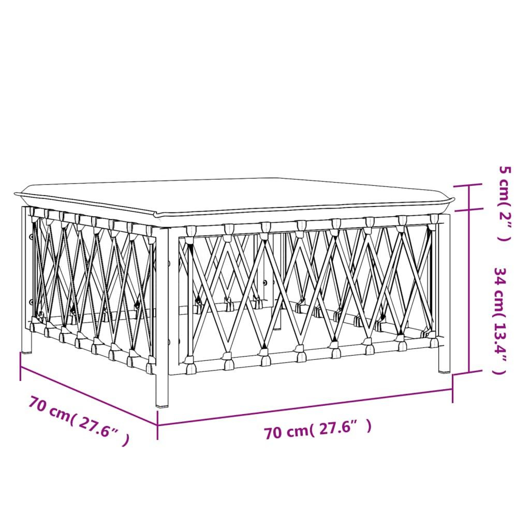 Voir la diapositive 6 : VIDAXL Repose-pied de jardin avec coussin anthracite tissu tisse