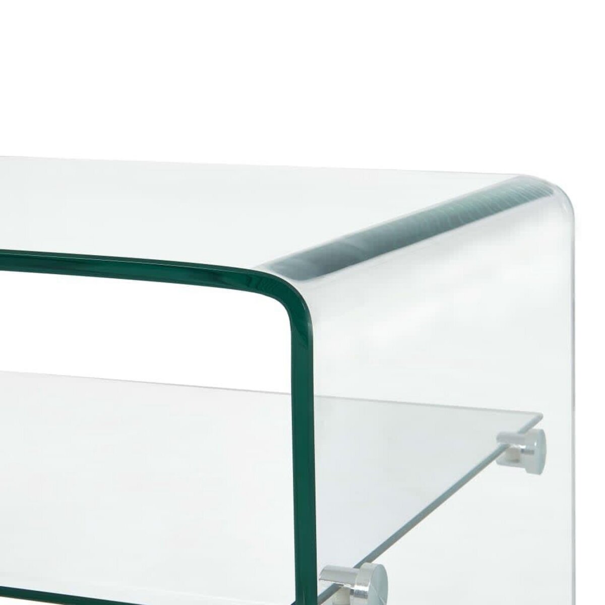 VIDAXL Table basse Clair 98x45x31 cm Verre trempe