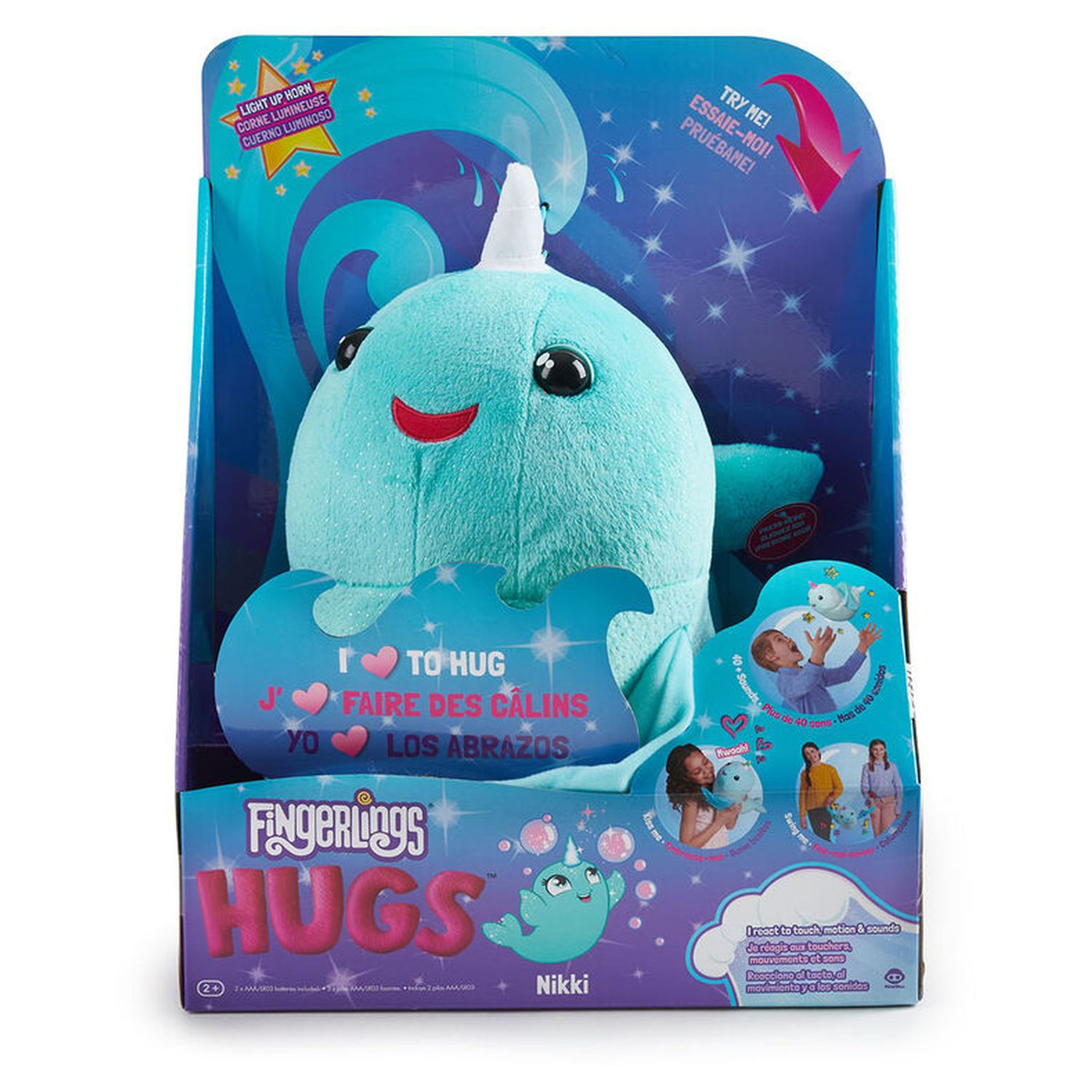 Voir la diapositive 7 : Fingerlings Hugs - Narval Nikki