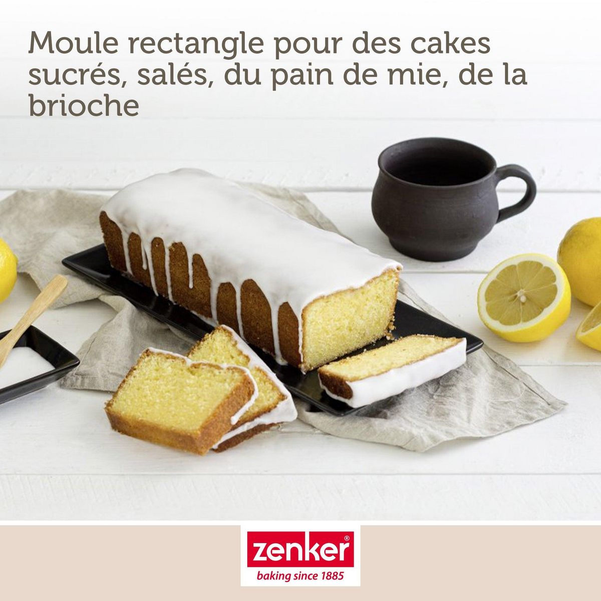 ZENKER Set de moule à cakes 30,5 x 11,5 cm et moule à savarins 28 cm Zenker Black Metallic