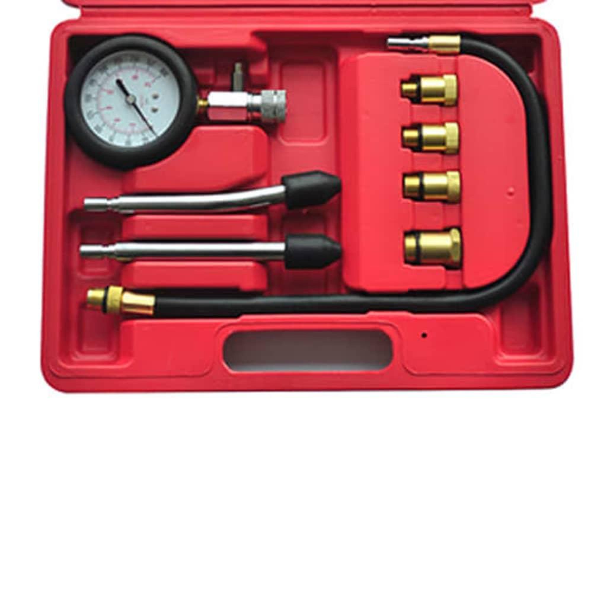 Voir la diapositive 2 : VIDAXL Kit de testeur de compression pour moteur a essence 9 pcs