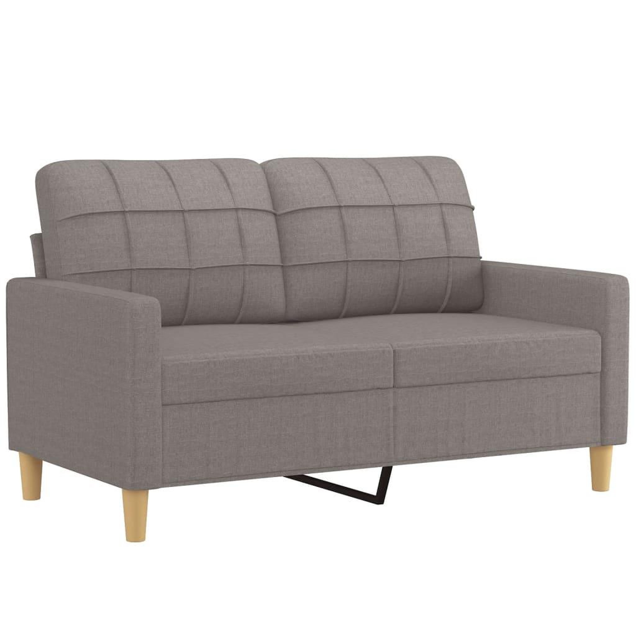 Voir la diapositive 3 : VIDAXL Ensemble de canapes 2 pcs avec coussins Taupe Tissu