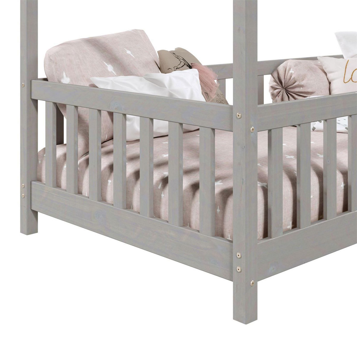 IDIMEX Lit cabane LISAN 90 x 200 cm, en pin massif