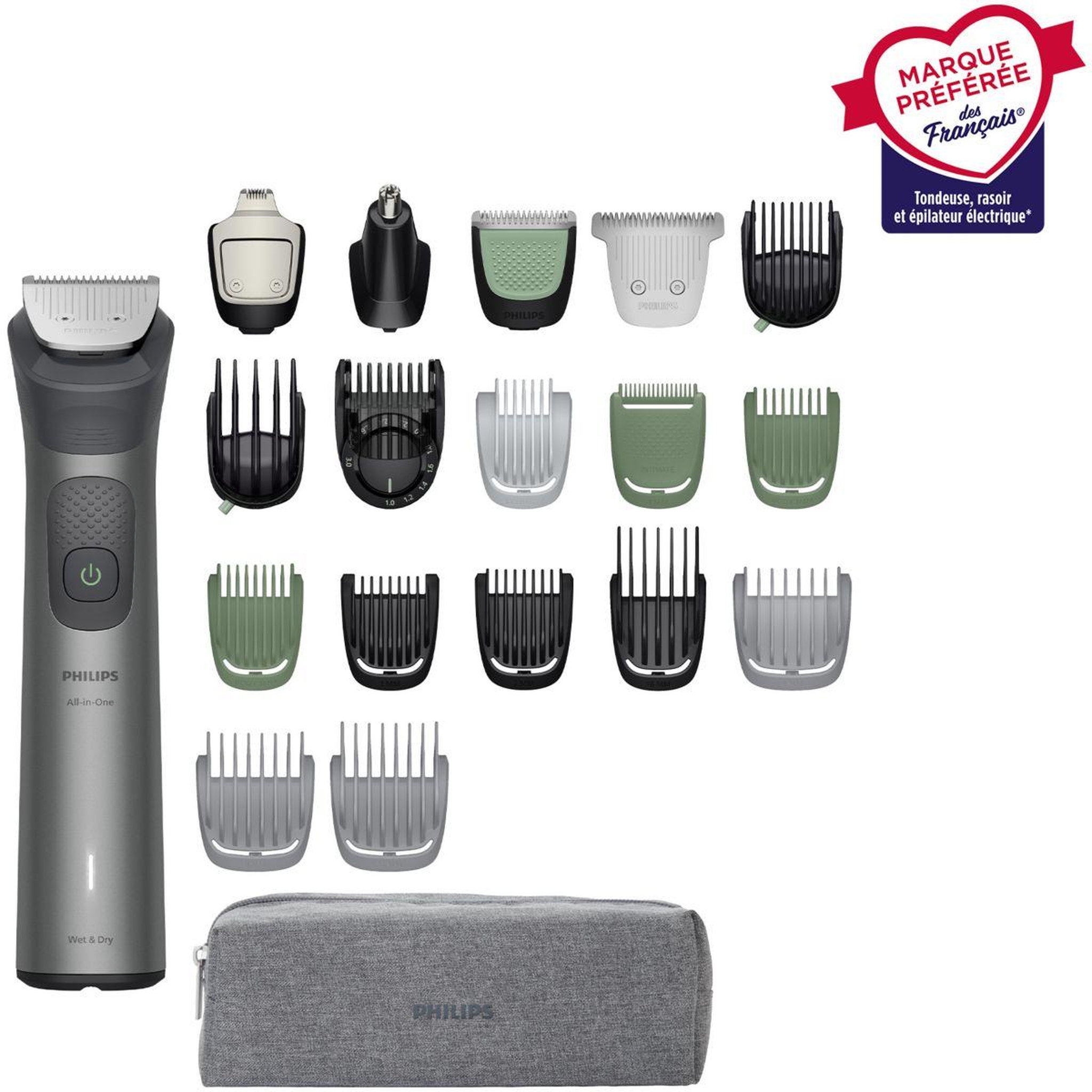 Voir la diapositive 2 : Philips Tondeuse multi usages mg7941/15 series 7000, 22 hauteurs de coupe, précision 0,2 mm, autonomie 120 mn