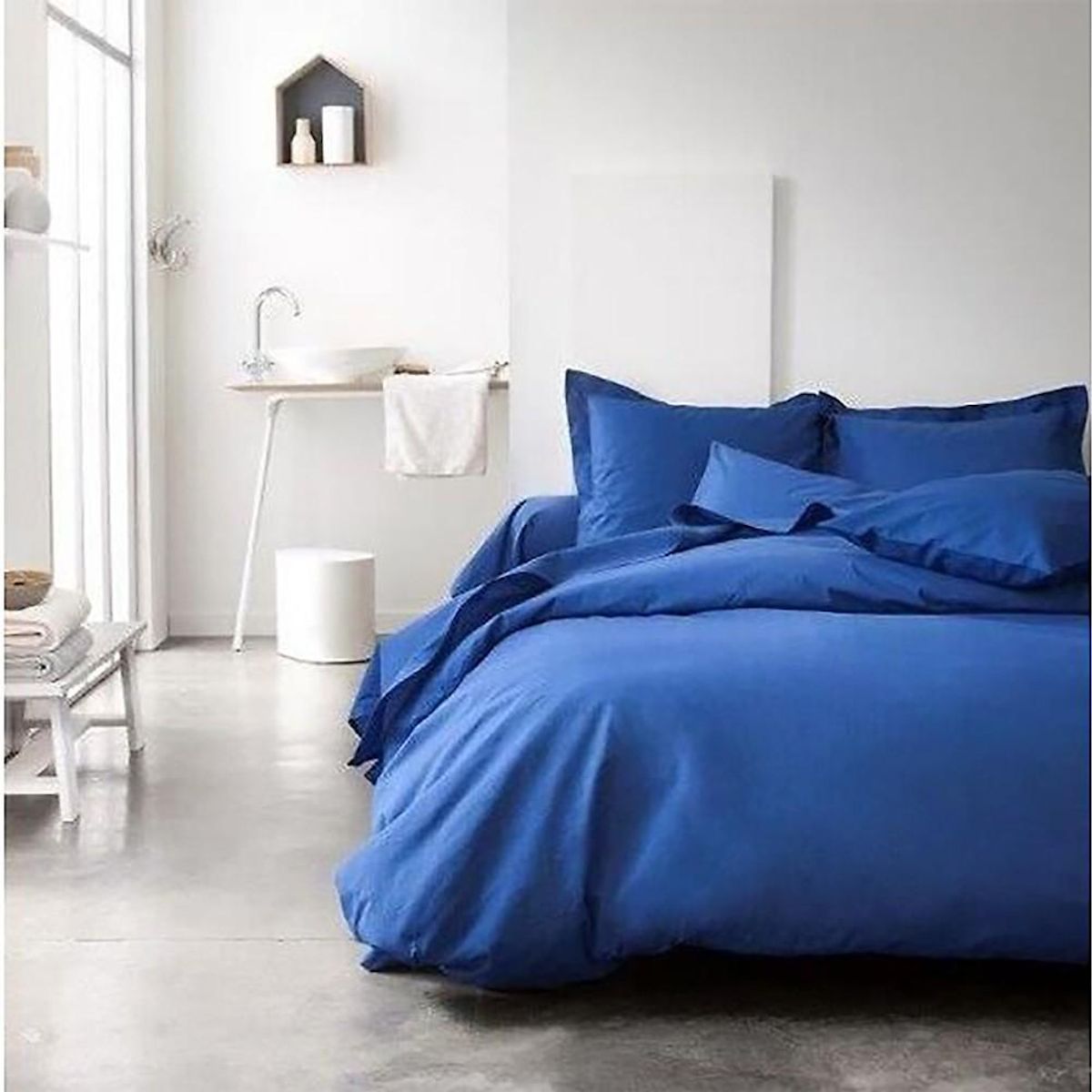 Home collection TAIE D'OREILLER 75X75 100% COTON TODAY INDIGO