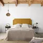 MARCKONFORT Tête de lit tapissée Leonor 160x60 cm Moutarde, Clous en Marron