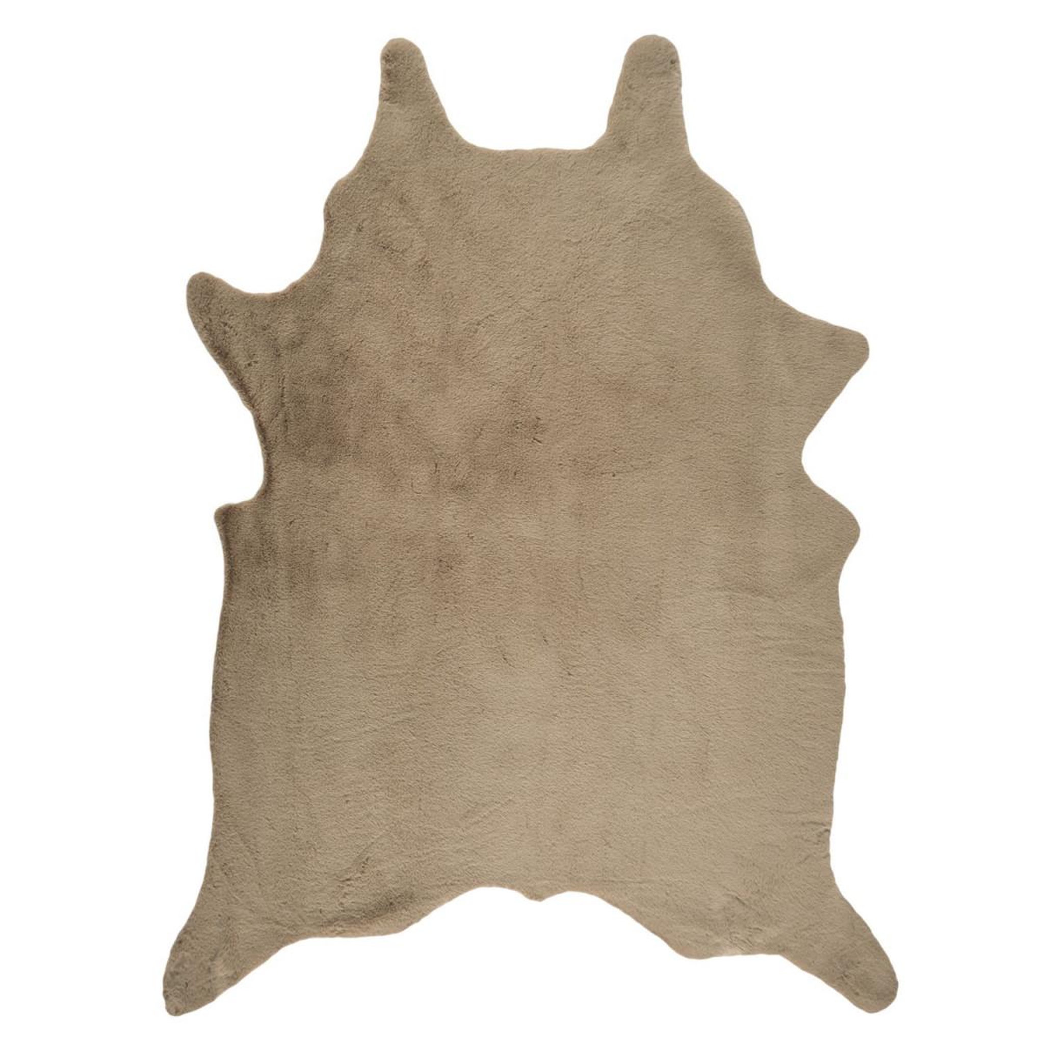 The Home Deco Factory Tapis fausse fourrure  effet peau  120x158cm taupe