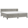 Voir la diapositive 3 : VIDAXL Sommier a lattes de lit et matelas Gris clair 200x200cm Velours