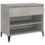 Voir la diapositive 2 : VIDAXL Armoire a chaussures Gris beton 70x36x60 cm Bois d'ingenierie