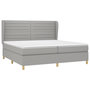 Voir la diapositive 3 : VIDAXL Sommier a lattes de lit avec matelas Gris clair 200x200cm Tissu