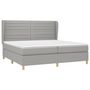Voir la diapositive 3 : VIDAXL Sommier a lattes de lit avec matelas Gris clair 200x200cm Tissu
