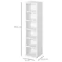 HOMCOM Lot de 2 étagères colonnes armoire de rangement CD 6 + 6 compartiments blanc dim. 21L x 22,5l x 88,5H cm